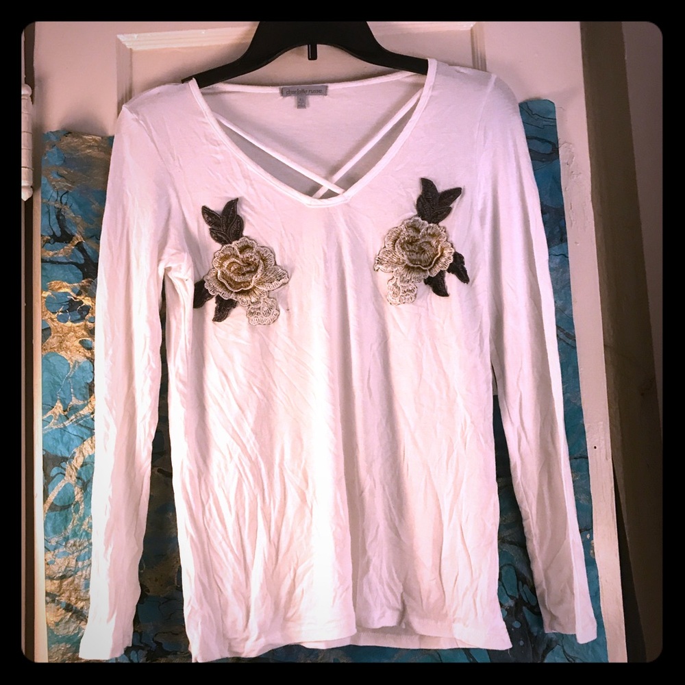 Charlotte Russe white long sleeve!!